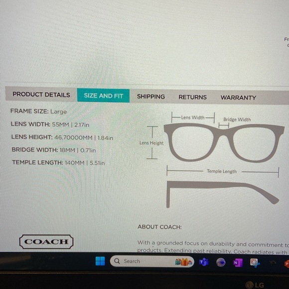 NWT COACH HC8246 WOMEN’S SUNGLASSES - Picture 12 of 12